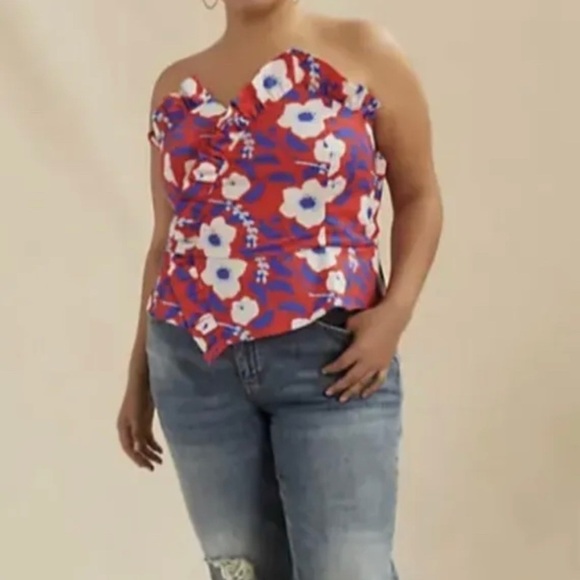 🆕 Anthropologie Hutch Strapless Ruffle Top Women’s Size 6 or 14 - Picture 5 of 5